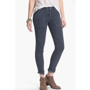Free People Railroad Pinstripe Cotton Skinny Jeans